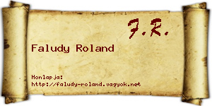 Faludy Roland névjegykártya