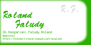 roland faludy business card